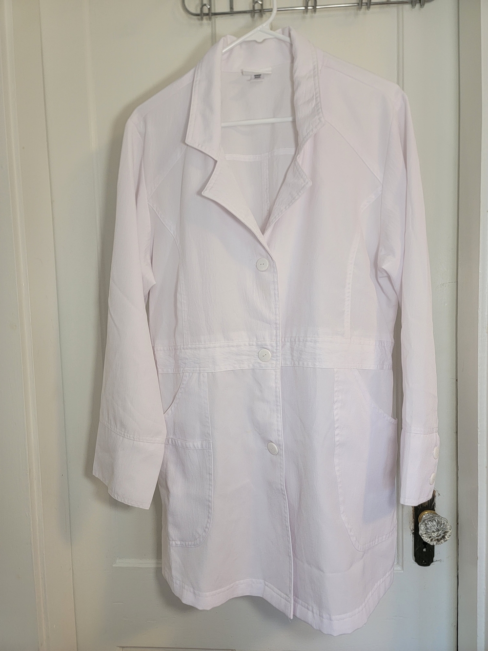 WonderWink White Medical Scrub Top Sz L